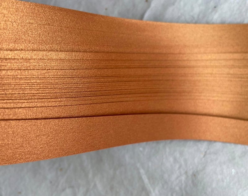 Froebel Mint Shimmer Metallic Paper Strips ~Weaving, Moravian Stars, German Stars, Froebel Stars (50 strips) (Copper, 1 inch) - Image 4